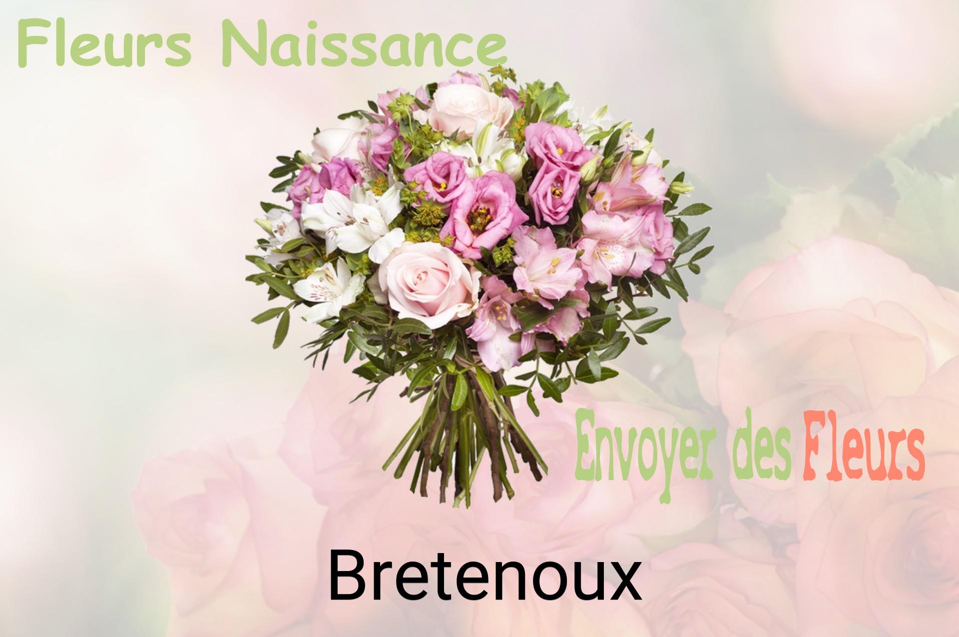 Bouquet de fleurs de naissance livré à Bretenoux