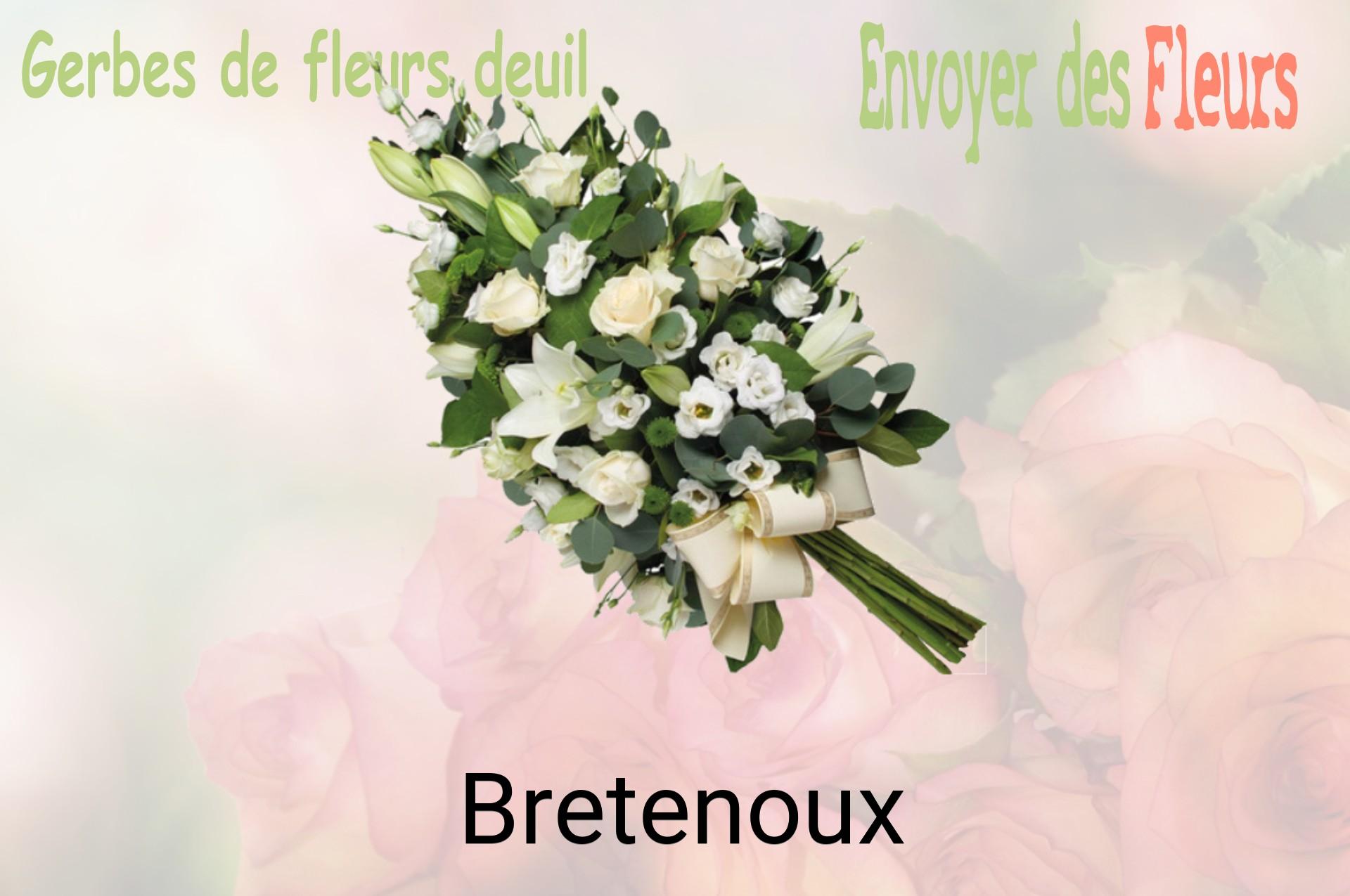 Gerbe de fleurs de deuil livrée à Bretenoux